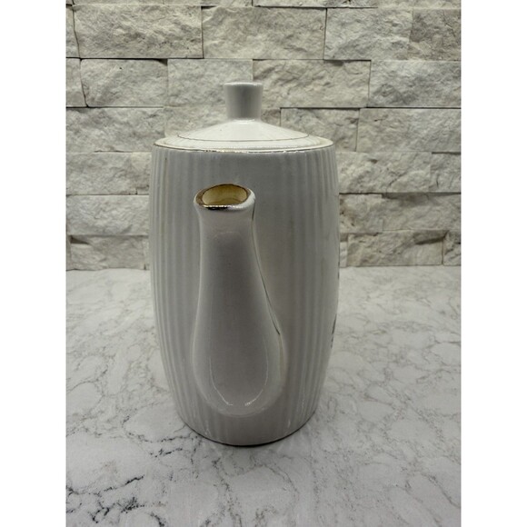 Vintage Electric Tea Kettle Coffee Pot Porcelain Rose with Gold Trim 6” Japan - Picture 4 of 6